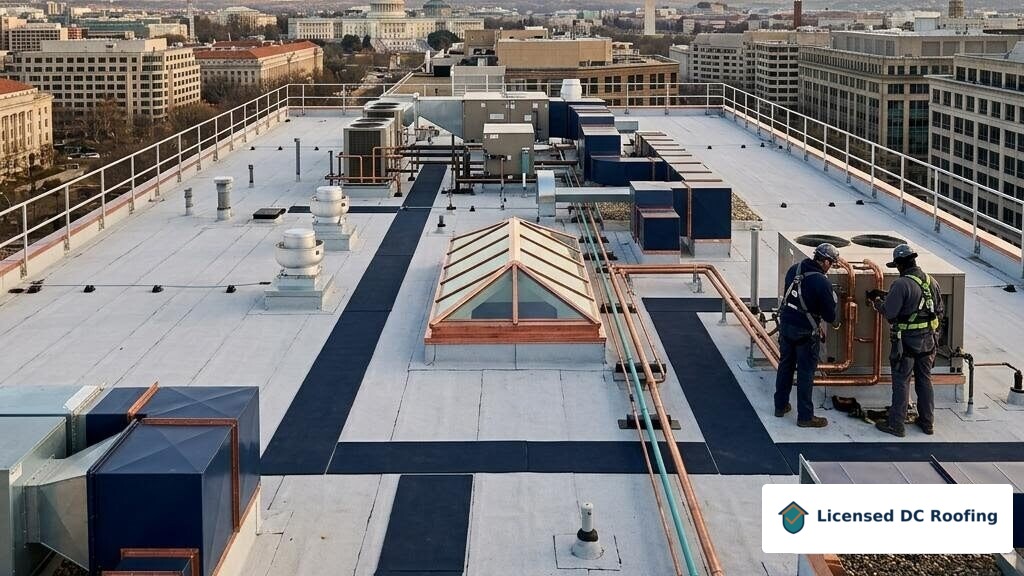 Commercial flat roof in Washington DC