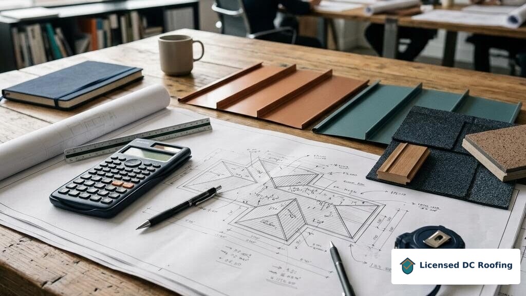 Roof measurements and cost planning materials