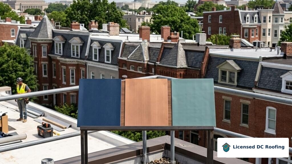 Flat roof membrane options for DC rowhouses