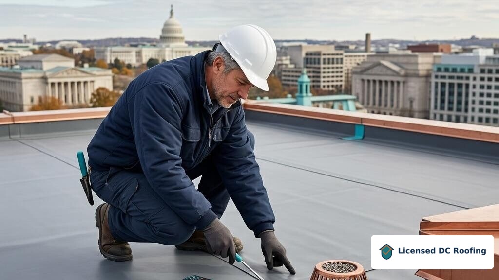 Detailed inspection of a Washington DC flat roof