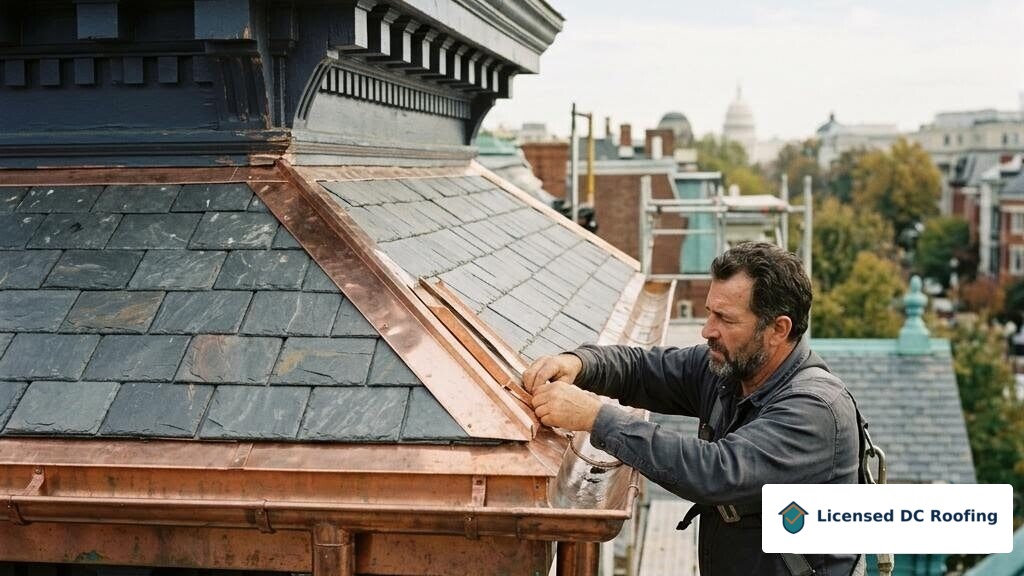 Historic Washington DC roof craftsmanship