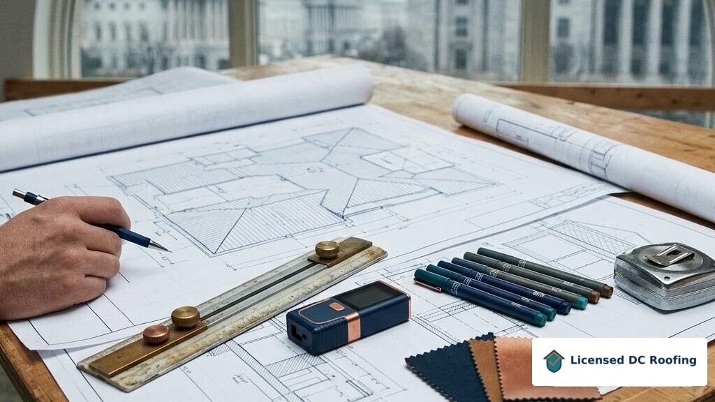 Roof plans prepared for Washington DC permit review
