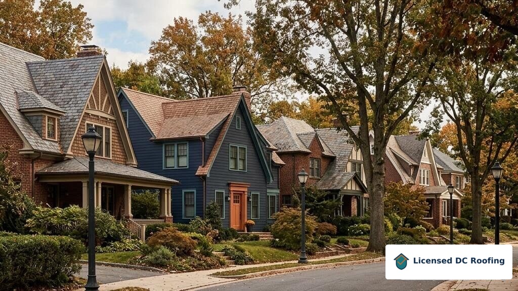 Takoma DC homes beneath mature trees